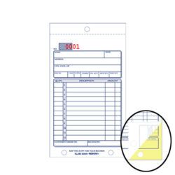 Sales book for retail store receipts and transaction records