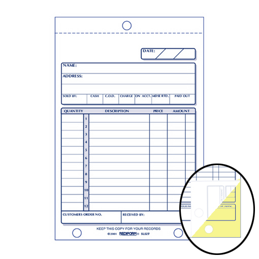 Sales Book – retail sales book