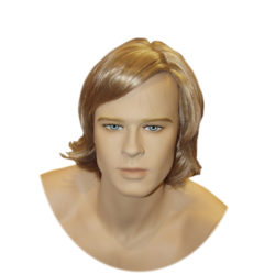 Male Euro Wig Style 3 – medium brown dark brown male mannequin display wig