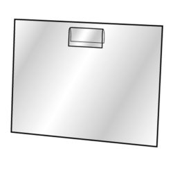 Clear acrylic gridwall frame for displaying signage and graphics on gridwall panels