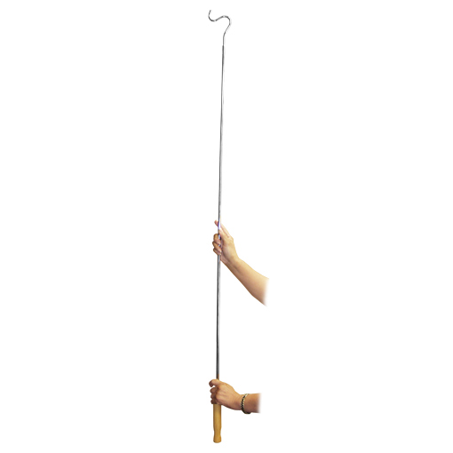 Hanger retriever tool for reaching garments on high retail clothing racks