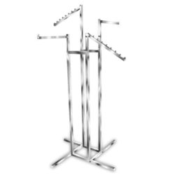 4 way adjustable garment rack with straight and slant arms