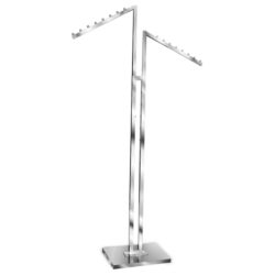 2 way adjustable garment rack with slant arms