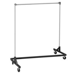 Heavy duty nestable Z rack for garment transport and storage