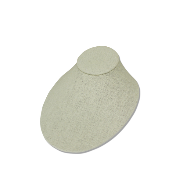Linen flat necklace display stand 6.75 inch wide 8 inch deep 4 inch tall