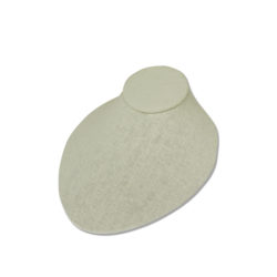 Linen flat necklace display 6.5 inch wide 7.5 inch deep 3.5 inch tall