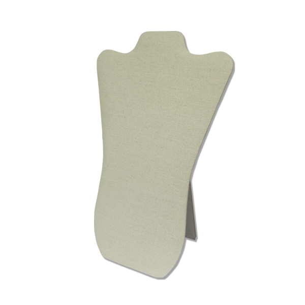 Tall linen necklace easel display 8.625 inch wide 14.125 inch tall for long necklaces