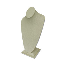 Tall linen necklace stand 8.25 inch wide 14.5 inch tall for long necklace display