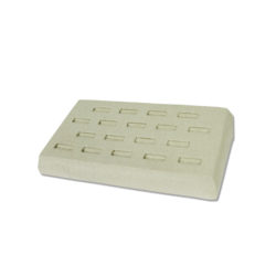 Linen 18-ring display tray 8.25 inch wide 4.5 inch deep 1.75 inch tall