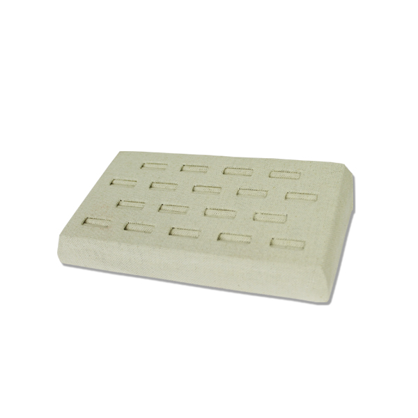 Linen 18-ring display tray 8.25 inch wide 4.5 inch deep 1.75 inch tall