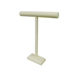 Extra tall linen single round T-bar display 12 inch wide 18.375 inch tall for opera necklaces