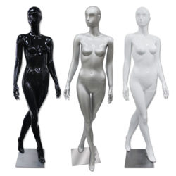 Female abstract mannequin full body standing pose for retail clothing display