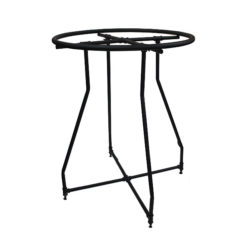 Pipe style 36 inch round garment rack in matte black