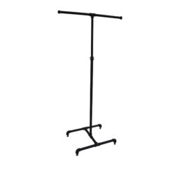 Pipe style 2 way garment rack in matte black finish