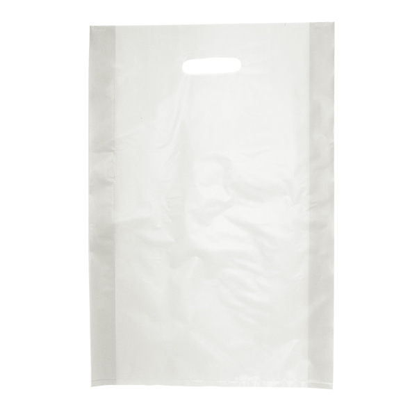 Die Cut Handle Frosted Bag - 14" x 21" x 3" retail packaging display