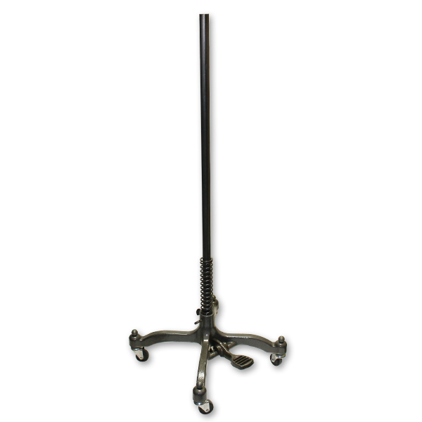 Dressmaker base assembled with pole ready for dress form mounting