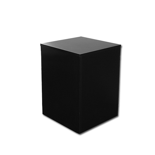 24 inch high knockdown display base pedestal JDC 1824B black for retail