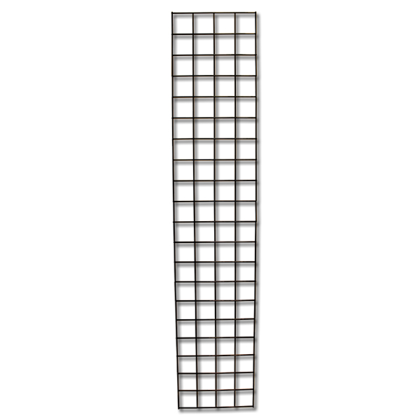 1 foot by 5 foot narrow gridwall panel in black for retail wall displays