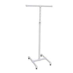 Pipe style 2 way garment rack in white finish