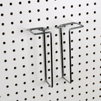 Pegboard literature holder for displaying brochures and flyers on pegboard panels