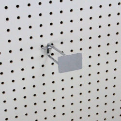 Pegboard metal plate scanner hook for retail display