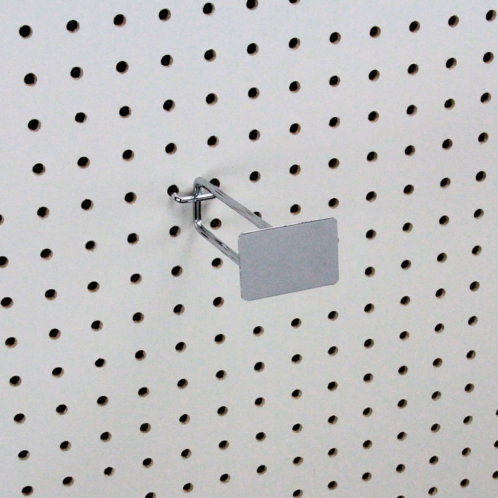 Pegboard metal plate scanner hook for retail display