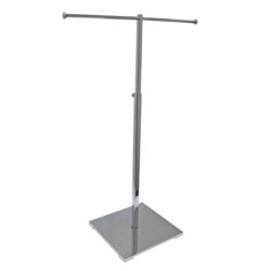Chrome T-Shaped Adjustable Jewelry Display Stand