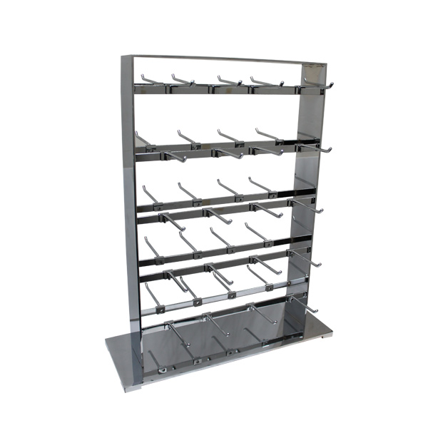 40-Hook Chrome Jewelry Display Stand 15"L x 18-1/2"H