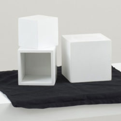 set of 3 white acrylic round risers EW-7085 for retail display