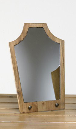 wood framed mirror