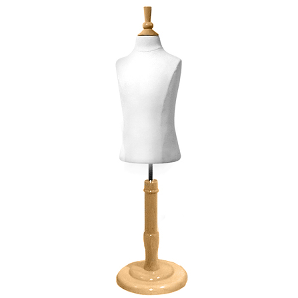 Complete and assembled dress form size large with base for retail clothing display