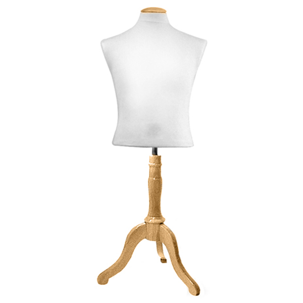 Complete and assembled dress form size medium with base for retail clothing display