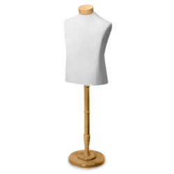 Complete and assembled dress form size small with base for retail clothing display