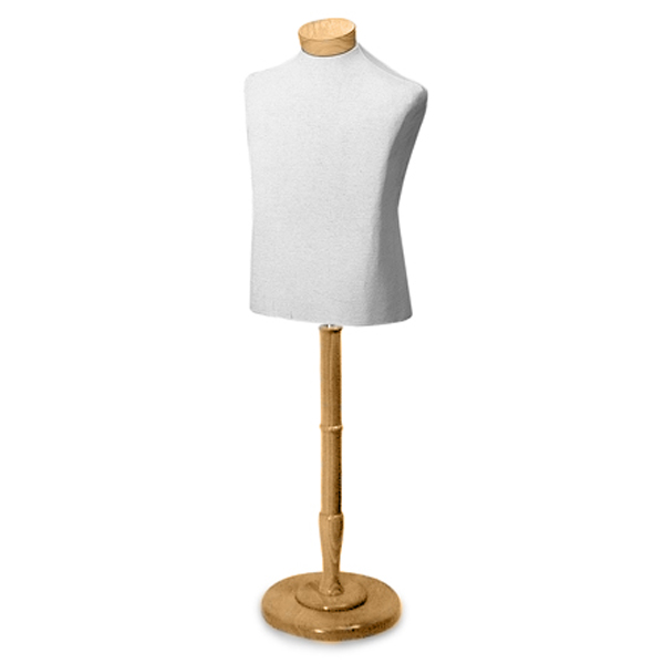 Complete and assembled dress form size small with base for retail clothing display