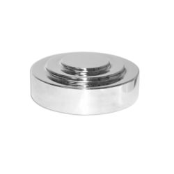 Chrome neck cap for dress forms and torso display forms
