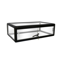 Aluminum framed glass counter showcase case for jewelry retail with locking door