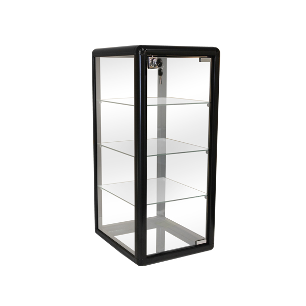 Third size aluminum framed glass counter display case for jewelry retail store