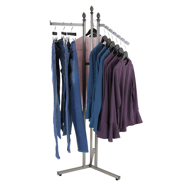 Aaron Contemporary 3 Way Raw Steel Rack w/ Finials - Image 5