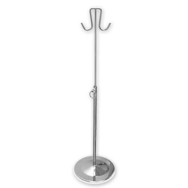 Double purse display rack for retail handbag merchandising