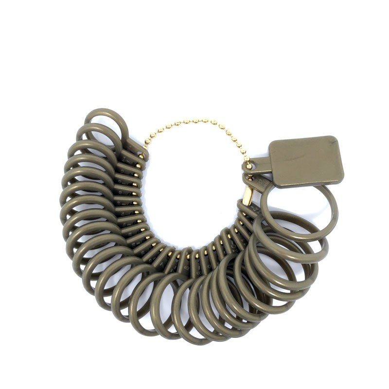 – plastic ring finger gauge set jewelry