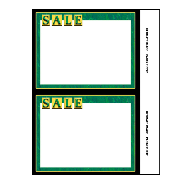 Green "SALE" Card – green sale card
