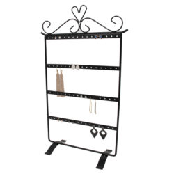 32-Earring Black Metal Display Stand 9-1/4"W x 15-1/2"H