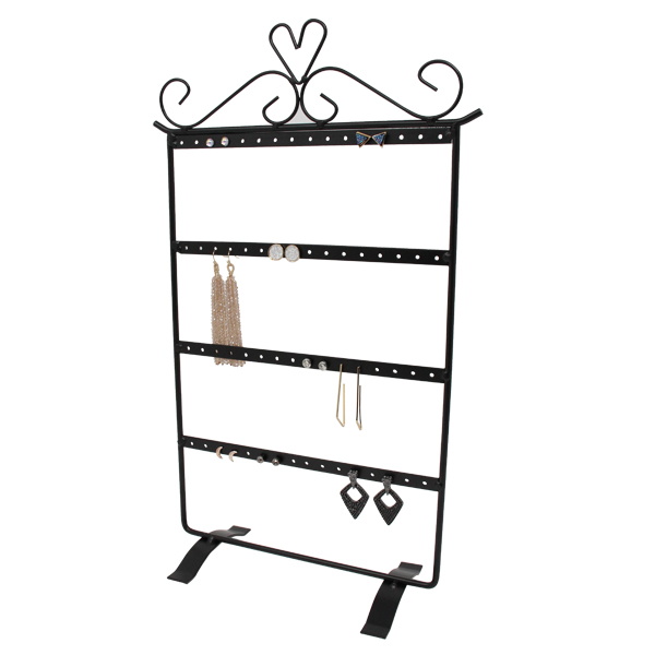 32-Earring Black Metal Display Stand 9-1/4"W x 15-1/2"H