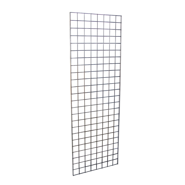 2 foot by 6 foot gridwall panel in black for retail wall and freestanding displays