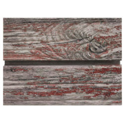 red old paint slatwall