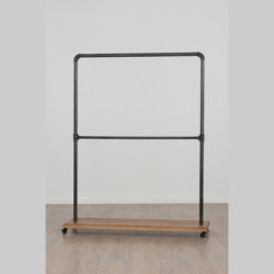 distressed pine rolling rack