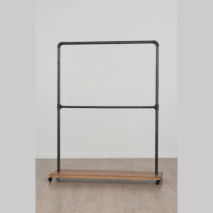 distressed pine rolling rack
