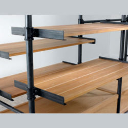 wood shelves with brackets