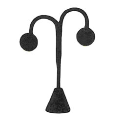 Black velvet teardrop shaped earring display stand