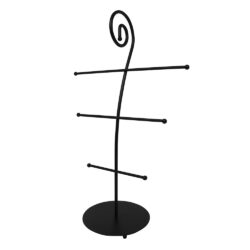 3-Tier Metal Necklace Display Stand in Black and Copper